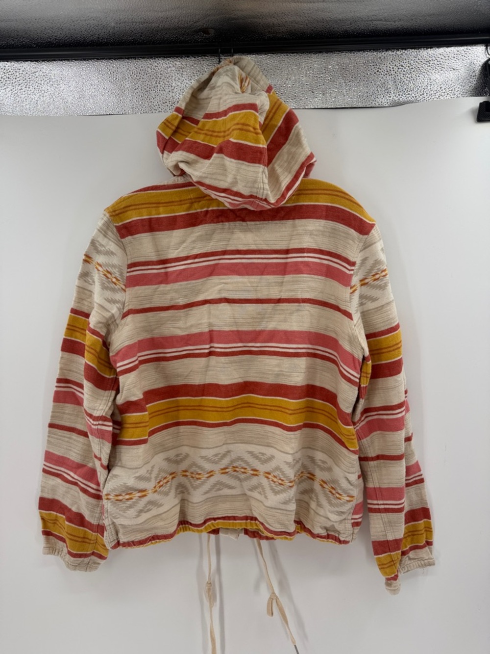 Pendleton Women's Button Front Aztec Cotton Hoodie - Rose Bronze - Large - Picture 7 of 7